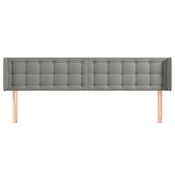 Avis Maison Chic Tête de lit scandinave avec oreilles,meuble de chambre Gris clair 163x16x78/88 cm Velours -MN83717