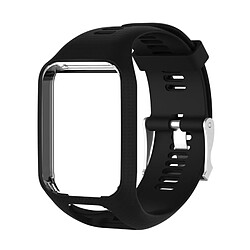 Wewoo Bracelet pour montre connectée Dragonne Sport en silicone Tomtom Runner 2/3 Series Noir