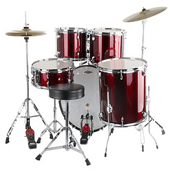 XDrum Semi 20"" batterie studio rouge SET incl. pied perche cymbale + cymbales crash