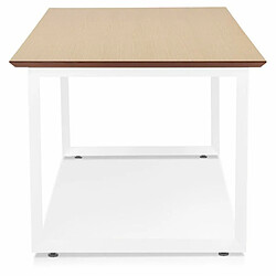 Avis Paris Prix Bureau Design Ribaila 130cm Naturel & Blanc