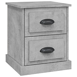 vidaXL Table de chevet gris béton 39x39x47,5 cm bois d'ingénierie