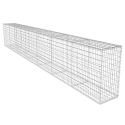 vidaXL Mur en gabion avec couvercle Acier galvanisé 600x50x100 cm