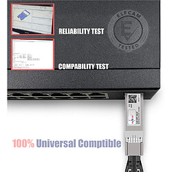 Elfcam Câble SFP+ à SFP+ 10Gb Câble à Attache Directe, Direct Attach Copper (DAC) Twinax Cable, Compatible avec Cisco SFP-H10GB-CU1M, Juniper et Mikrotik (1M)