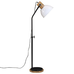 Avis vidaXL Lampadaire 25 W blanc 30x30x100-150 cm E27