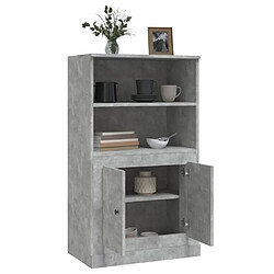 Acheter vidaXL Buffet haut gris béton 60x35,5x103,5 cm bois d'ingénierie