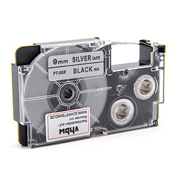 vhbw Cartouche cassette à ruban 9mm pour Casio CW-L300, KL-100E, KL-120, KL-1500, KL-200E, KL-300, KL-60, KL-7000, KL-70E comme XR-9SR1, XR-9SR 