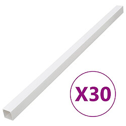 vidaXL Goulotte de câble 100x60 mm 30 m PVC