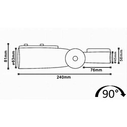 Tradex ADAPTATEUR AJUSTABLE EN ALUMINIUM POUR LAMPADAIRES BC-G