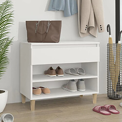 vidaXL Armoire à chaussures Blanc 70x36x60 cm Bois d'ingénierie 