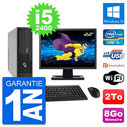 PC Fujitsu E910 DT Ecran 22" Intel i5-2400 RAM 8Go Disque 2To Windows 10 Wifi - Occasion