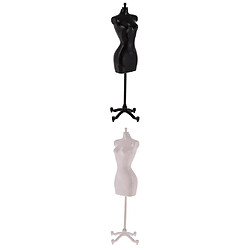 2pcs Porte-manteau Modèle Porte-vêtements Mannequin Buste de Couture Support Display pour Poupées Dolls