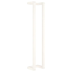 Maison Chic Porte-serviette mural,Étagère pour serviettes,Barre porte-serviett pour salle de bain Blanc 23x18x110 cm Bois de pin massif -GKD47876