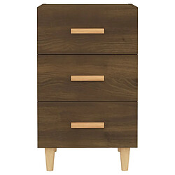 Avis vidaXL Table de chevet chêne marron 40x40x66 cm bois d'ingénierie