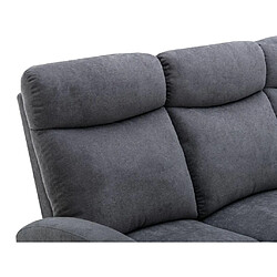 Acheter Vente-Unique Canapé 3 places relax en tissu gris EVELYN