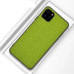 Wewoo Coque Rigide de protection antichoc PC + TPU en tissu Texture pour iPhone 11 Vert