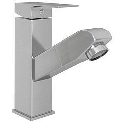 Helloshop26 Robinet de lavabo rétractable de bain 157x172 mm argenté 02_0003524