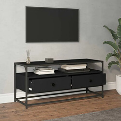 Avis Maison Chic Meuble TV scandinave - Banc TV pour salon noir 100x35x45 cm bois d'ingénierie -MN10858