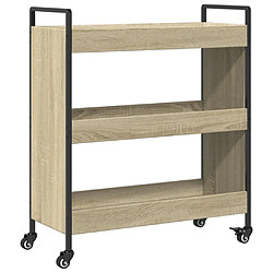 Maison Chic Desserte de cuisine | Chariot de cuisine | Meuble de rangement roulant chêne sonoma 70x30x82 cm bois d'ingénierie -GKD26433