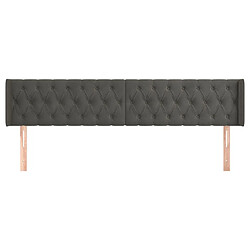 Avis Maison Chic Tête de lit scandinave avec oreilles,meuble de chambre Gris foncé 203x16x78/88 cm Velours -MN36697