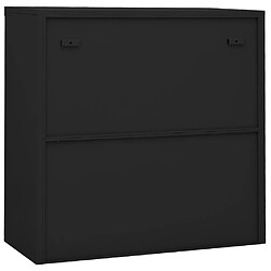 Acheter vidaXL Armoire de bureau porte coulissante Anthracite 90x40x90cm Acier