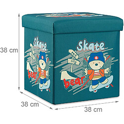 Helloshop26 Tabouret pliable enfant couvercle 38 cm bleu 13_0002799_2 