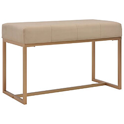 vidaXL Banc d'entrée beige 80 cm velours 