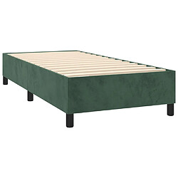 Avis vidaXL Sommier à lattes de lit avec matelas Vert foncé 90x190 cm