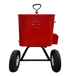 AXI Retro Cooler Rouge | Réfrigérateur de boissons mobile pour l'extérieur / le jardin | Glacière 76 litre pas cher