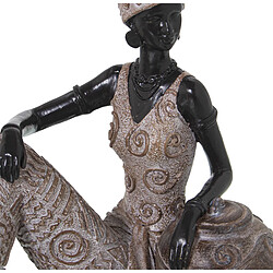 Figurine Décorative Alexandra House Living Marron Acrylique Plastique Mélamine Africaine 21 x 11 x 17 cm