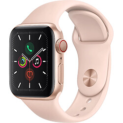 Apple Watch 5 - 40 - Cellular - Alu or / Bracelet Sport Rose des sables