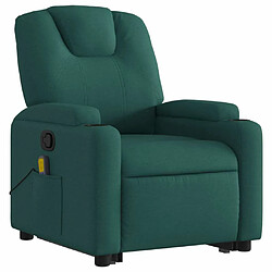 Avis Maison Chic Fauteuil Relax pour salon, Fauteuil inclinable de massage Vert foncé Tissu -GKD99672