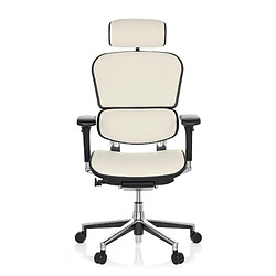 Chaise de bureau / fauteuil de direction ERGOHUMAN cuir blanc hjh OFFICE