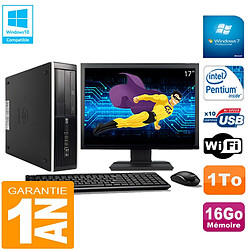 PC HP Compaq Pro 6300 SFF G630 RAM 16Go 1To Graveur DVD Wifi W7 Ecran 17" · Occasion 