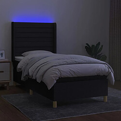 Avis Sommier à lattes,Cadre à lattes de lit pour Adulte matelas et LED Noir 90x190 cm Tissu -MN13530