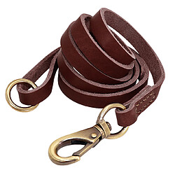 Universal Traction pour chien en cuir 150cm Entraînement à la marche pour animaux de compagnie Plomb Pur cuir pour berger allemand Golden Retriever Chien moyen & 124 ; Traction (marron)