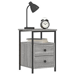 Avis Maison Chic Table de chevet, Table de Nuit pour chambre salon sonoma gris 34x35,5x50 cm bois d'ingénierie