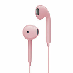 Casque Filaire Avec Microphone Appels Mains Libres Caisson De Basses Musique Bouchons D'Oreille Écouteurs Rose 