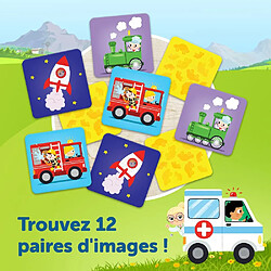 Trefl - Mémos Maxi Véhicules - Jeu de Mémoire Educatif pour Les Plus Jeunes, Trouver des Paires d'Images, de Gros Eléments et de Carton Epais, Jeu pour Les Enfants à partir de 2 Ans 