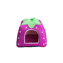 YP Select Strawberry Style Sponge House Pet Bed Dome Tent Warm Cushion Basket Violet XXL 