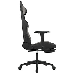 Acheter Maison Chic Chaise de jeu, Chaise gaming avec repose-pied, Fauteuil gamer,Chaise de Bureau Noir et gris clair Tissu -GKD23451