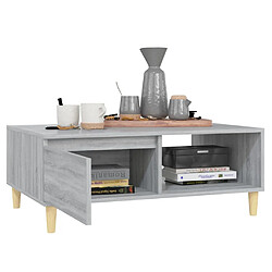 Avis vidaXL Table basse sonoma gris 90x60x35 cm bois d'ingénierie