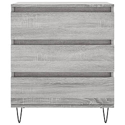 Maison Chic Buffet,Meuble de Rangement,commode pour salon,Cuisine Sonoma gris 60x35x70 cm Bois d'ingénierie -MN69803 pas cher