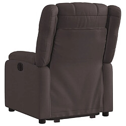 Acheter Maison Chic Fauteuil Relax pour salon, Fauteuil inclinable électrique marron foncé tissu -GKD88499