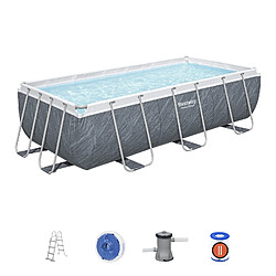 Piscine Hors Sol Bestway Power Steel 404x201x100 cm avec Épurateur à Cartouche 2.006 L/h, Échelle et Distributeur Chimique 