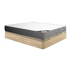 Vente-Unique Ensemble 180 x 200 cm sommier coffre naturel clair + matelas mousse HR et accueil latex ép.30cm - MALINO de YSMÉE 