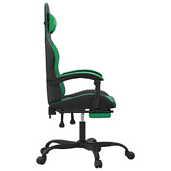 Acheter Maison Chic Chaise de jeu, Chaise gaming avec repose-pied, Fauteuil gamer,Chaise de Bureau Noir et vert Similicuir -GKD86332