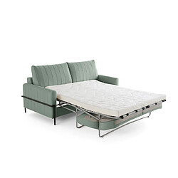 Lisa Design Ercolano - canapé 3 places convertible - couchage quotidien - matelas 11 cm - en velours