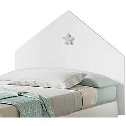 Pegane Ensemble de chambre à coucher enfant coloris blanc ( Tête de lit + 2 chevets )