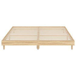 Vidaxl Cadre de lit chêne sonoma 120x200 cm bois d'ingénierie