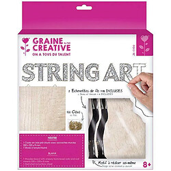 Graines Creatives Coffret String Art - Tableau Art filaire à faire soi-même 22 x 22 cm